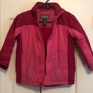 LL Bean pink ski jacket